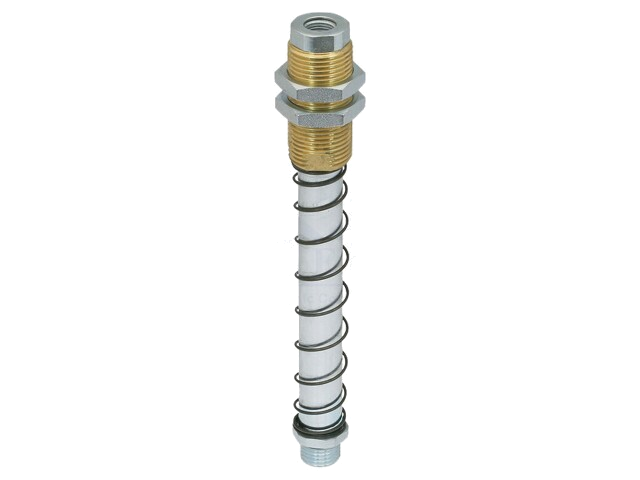 Veerzuiger; 0÷80°C; Vert.bel: 2,4kN; 262mN/mm; Veerspanning: 5,38N Veerzuiger; 0÷80°C; Vert.bel: 2,4kN; 262mN/mm; Veerspanning: 5,38N